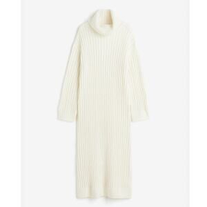 Abercrombie & Fitch White Long Sleeve Sweater Dress